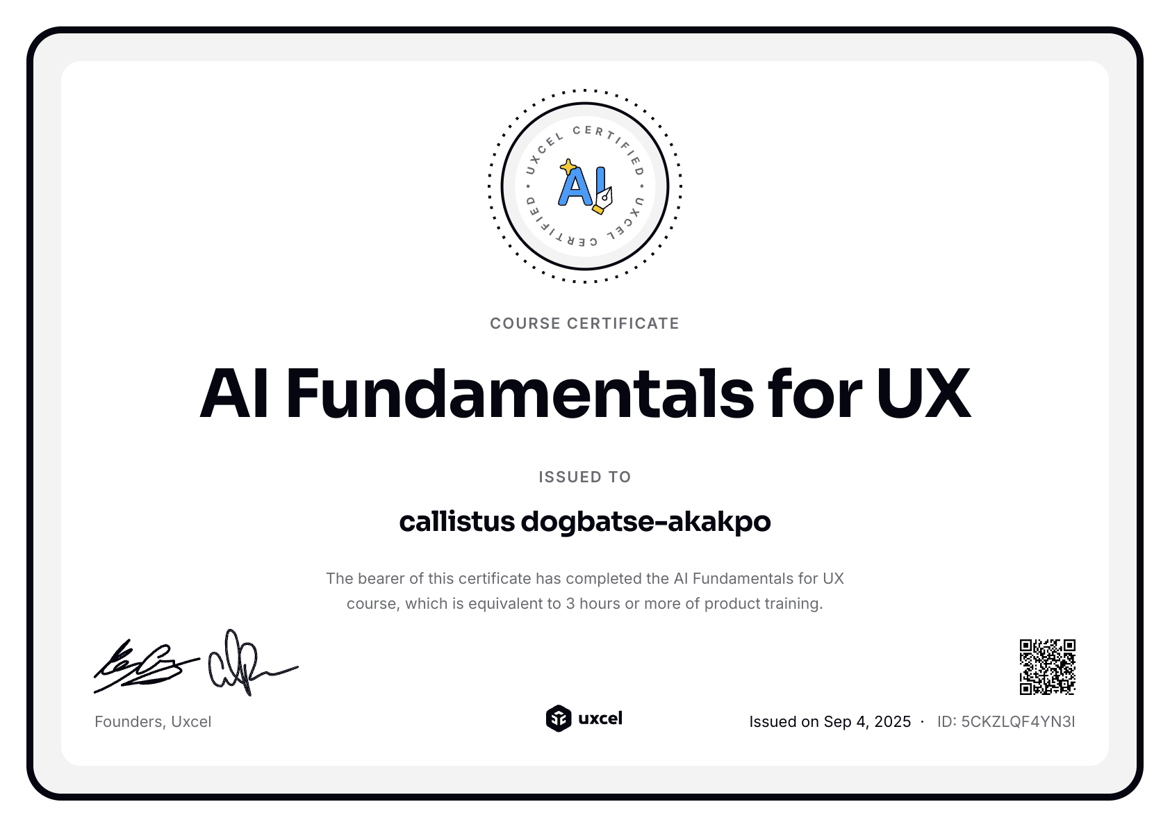 callistus dogbatse-akakpo's certificate